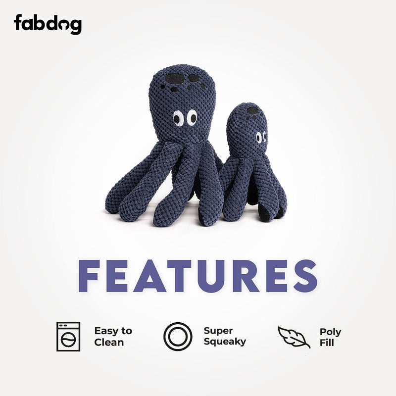 fabdog Floppies Plush Dog Toy - Cute & Durable Squeaky Dog Toys - Best Squeak Toy for Puppies and All Breeds | Ideal Pet Gift| Small Octopus - Image 3